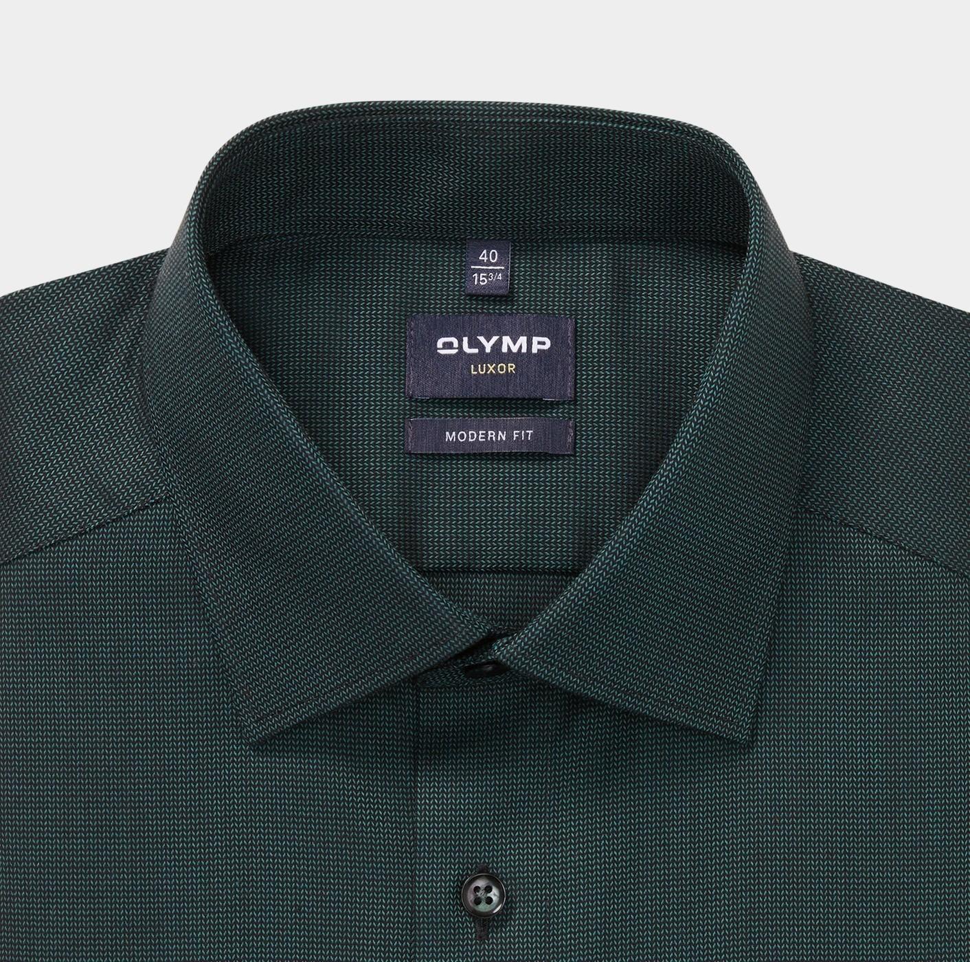 Olymp Business hemd lange mouw Groen Luxor 126084/49