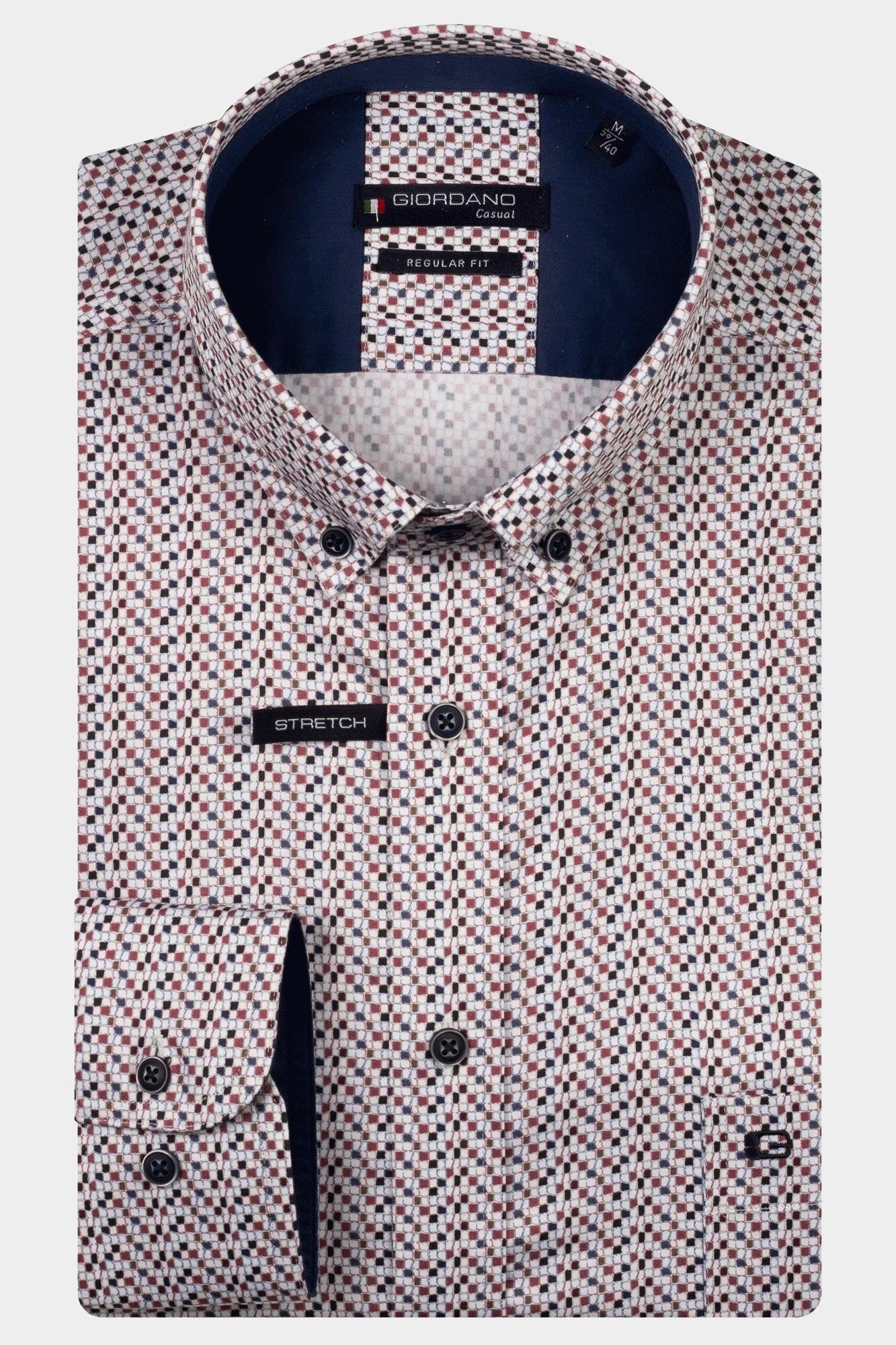 Giordano Casual hemd lange mouw Paars Ivy long sleeve button down S 527035/40