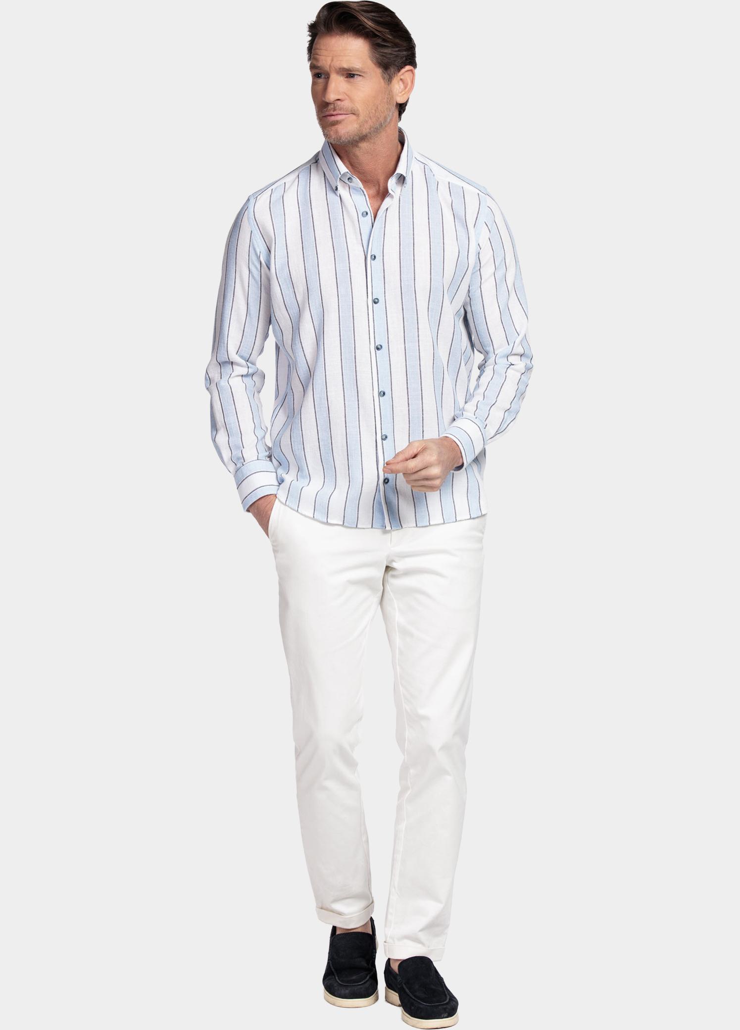 Giordano Overhemd heren Blauw Loretto Long Sleeve Button Do 617826/60