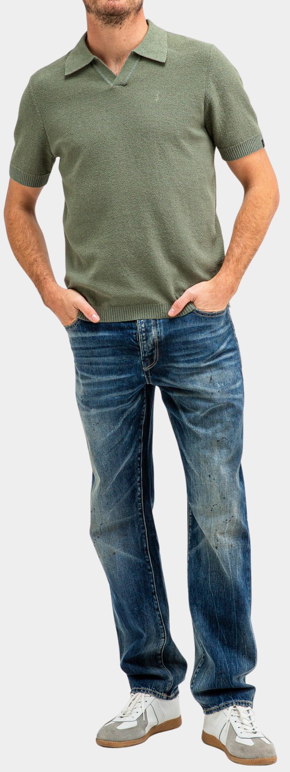 Butcher of Blue Polo korte mouw Groen Boucle Knit Polo M2516018/792