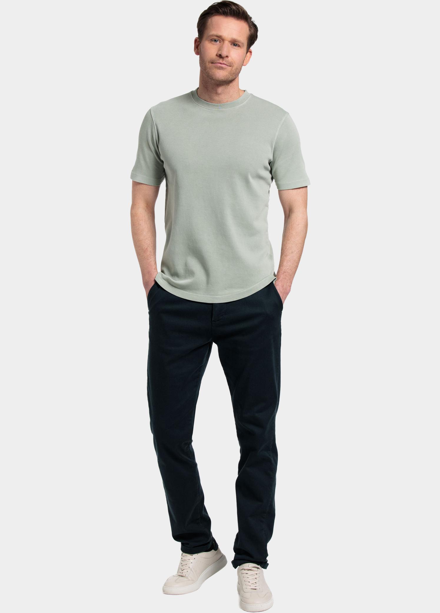 Giordano T-shirt heren Groen T-shirt Jersey Garment Dye 415010/70