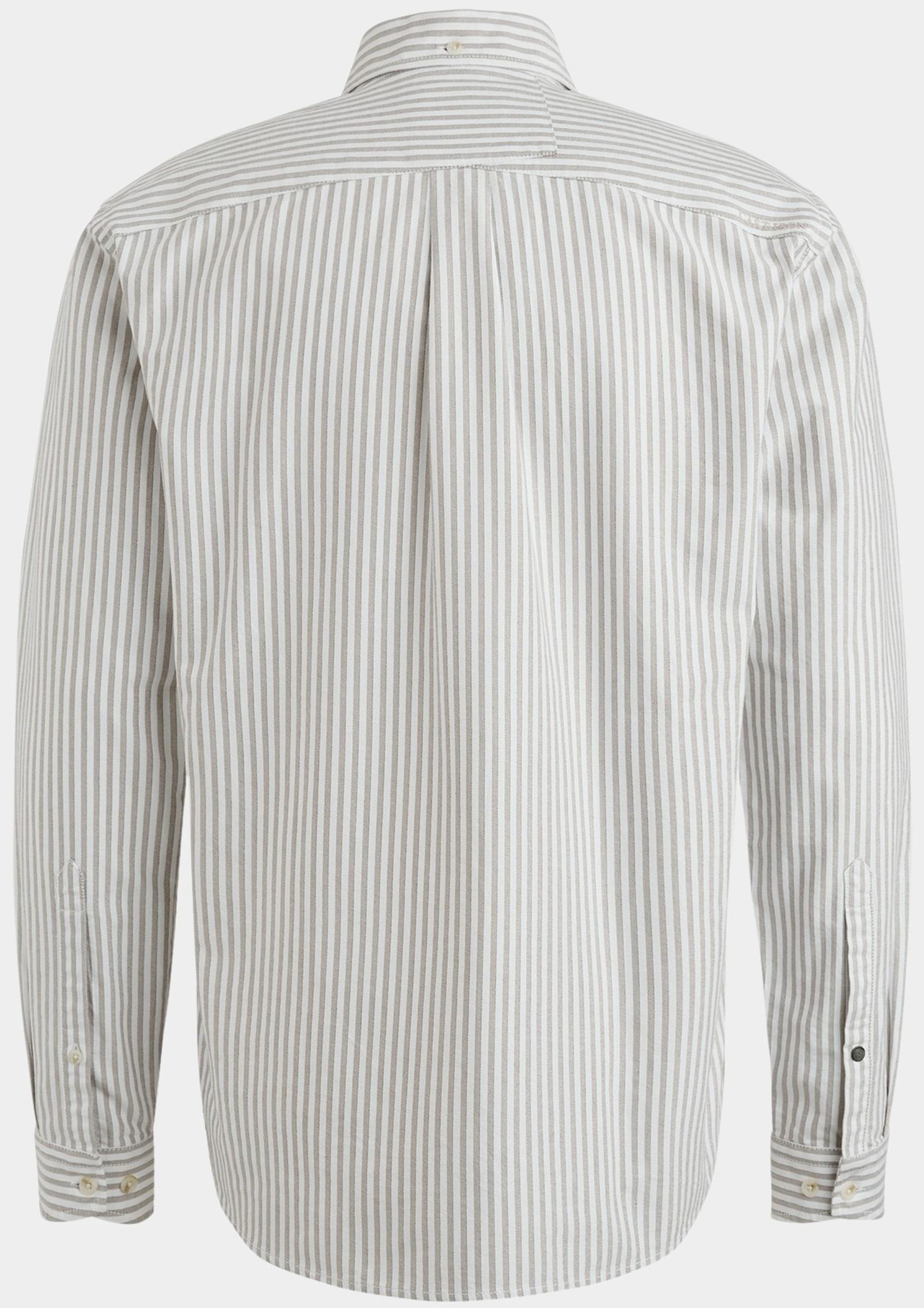 Cast Iron Casual hemd lange mouw Beige LONG SLEEVE SHIRT Oxford Stri CSI2508202/8025