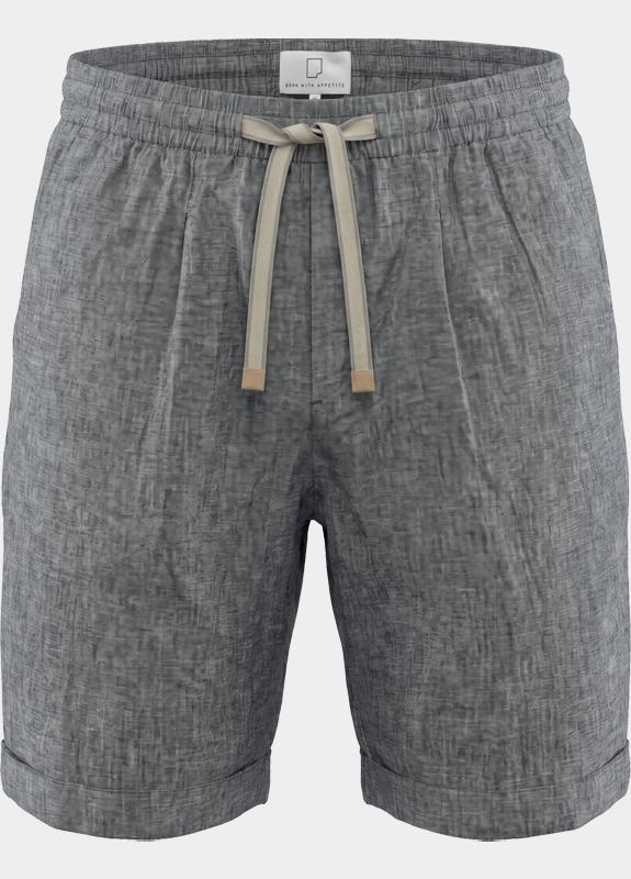Born With Appetite Korte Broek heren Blauw Linn Linen Short BWA26109LI04/4001