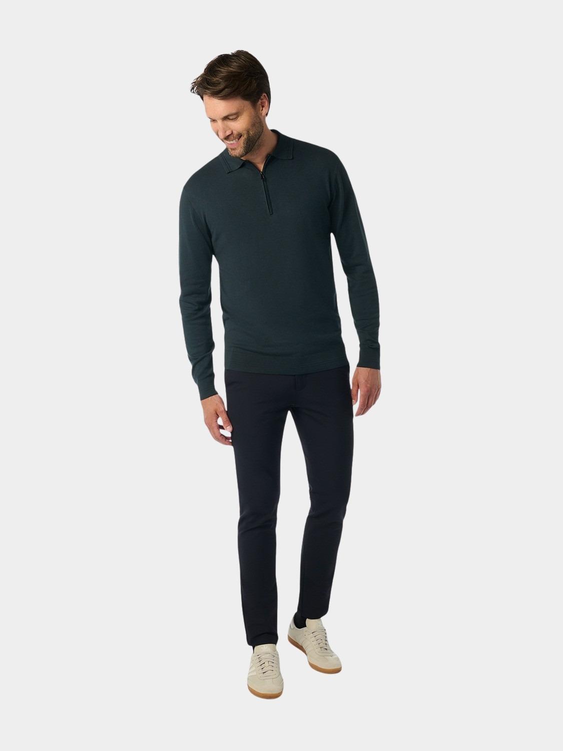No Excess Pullover Blauw Pullover Polo Half Zip 25210846/078