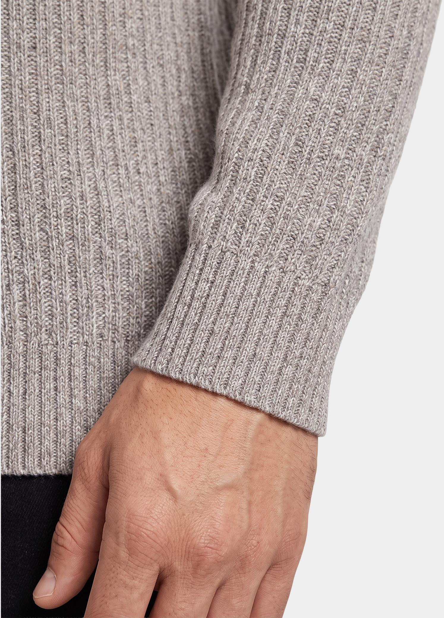 Baileys Half Zip Grijs all-over twisted structure kn 628445/985