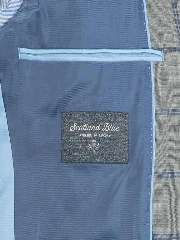 Scotland Blue Kostuum Grijs D8 Milano Slim Fit Kostuum 191028TO05SB/940 grey