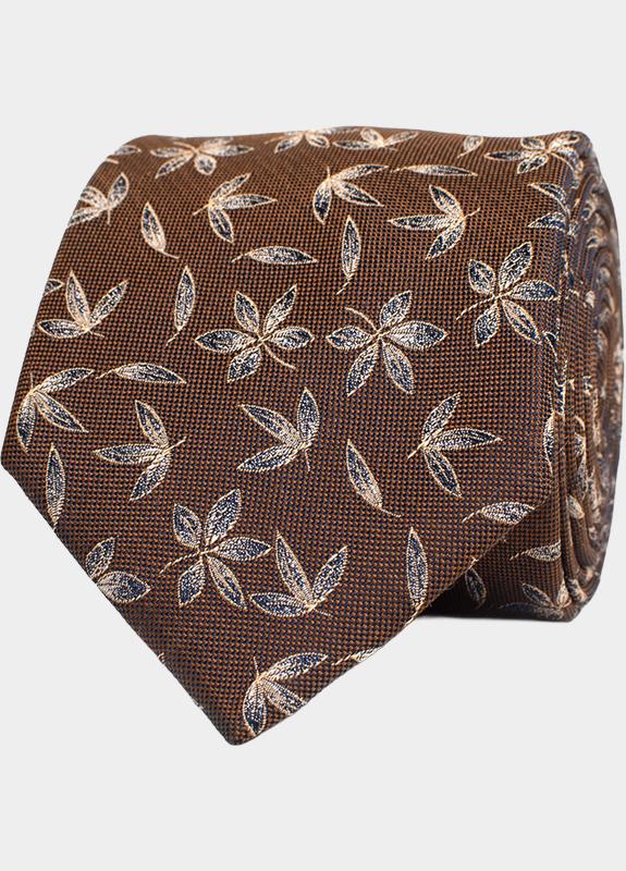Tresanti Stropdas Bruin Falone | Small Leaves TRTIJE442/401