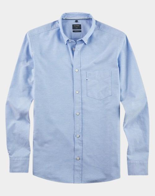 Olymp Casual hemd lange mouw Blauw Casual 406474/15