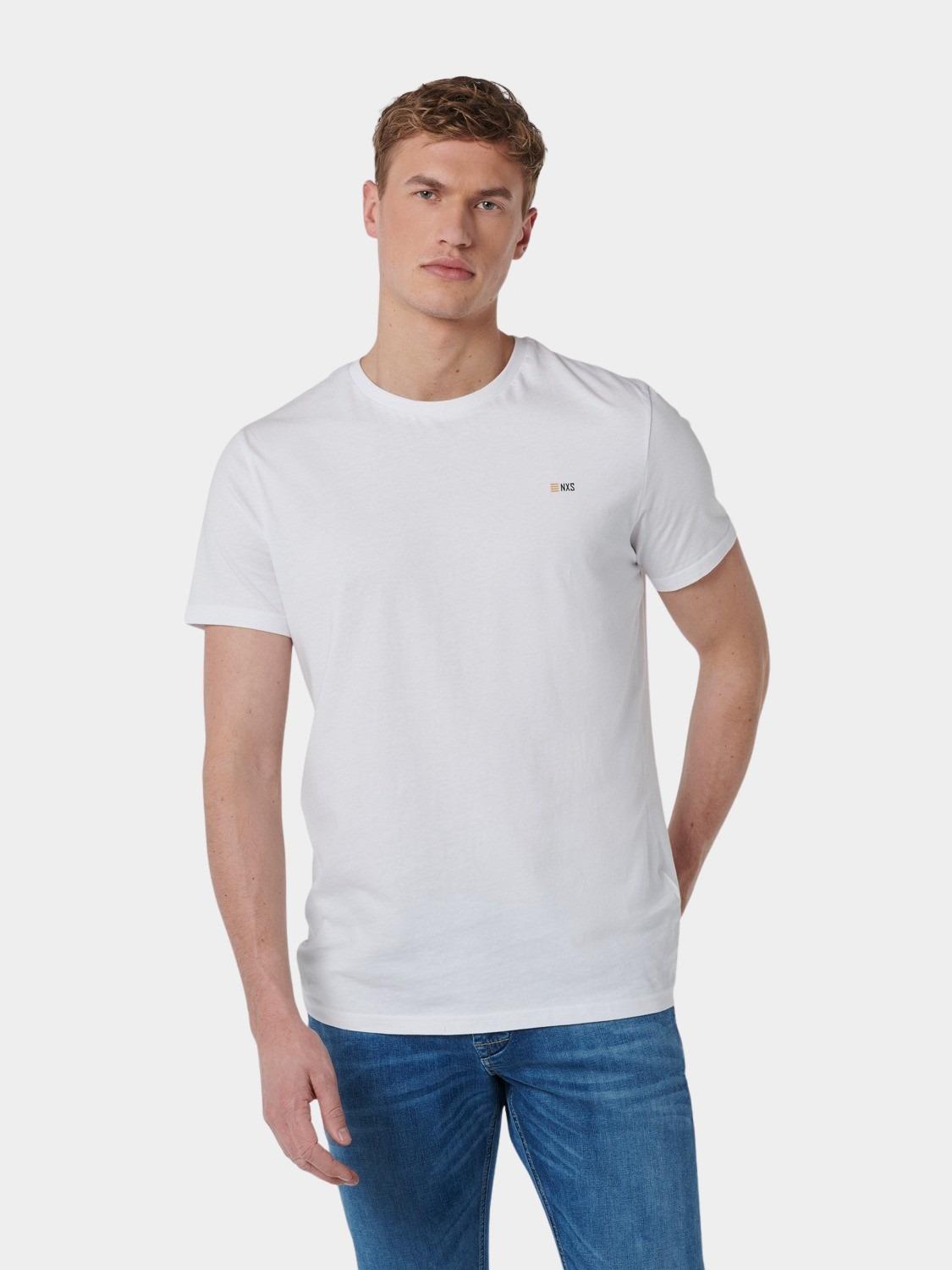 No Excess T-shirt korte mouw Wit T-Shirt Crewneck Solid Basic N3401D/010