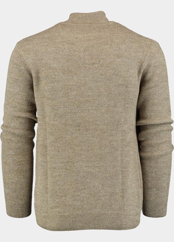 Innocente Half Zip Bruin met ingebreide structuur 1164/41130 Taupe