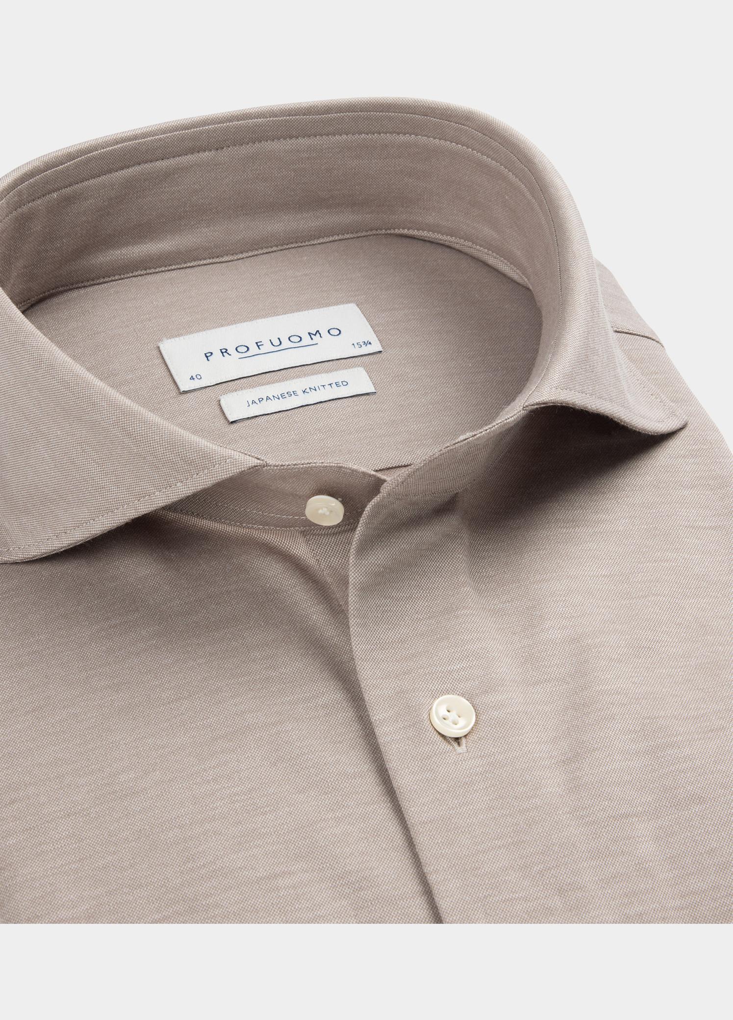 Profuomo Zakelijk overhemd heren Beige  PPWH30025/B
