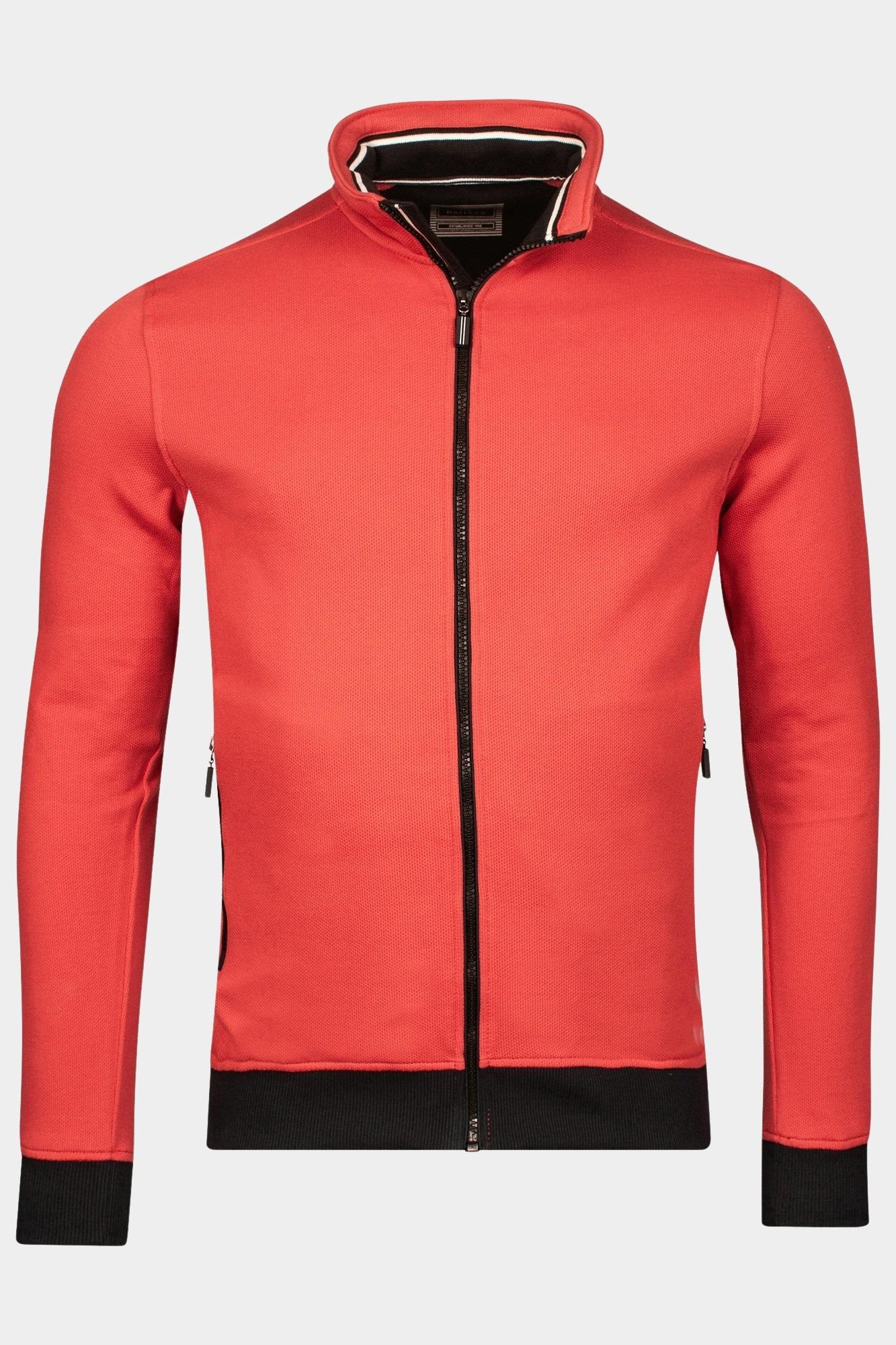 Baileys Vest Rood Sweat Cardigan Zip  2-tone ox 512258/33