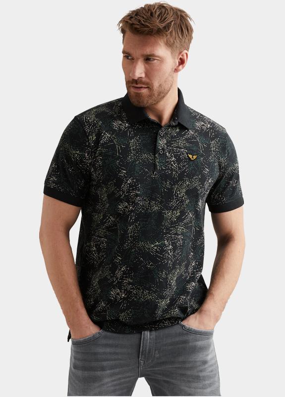 PME Legend Polo korte mouw Blauw Short sleeve polo slub jersey PPSS2604858/5282