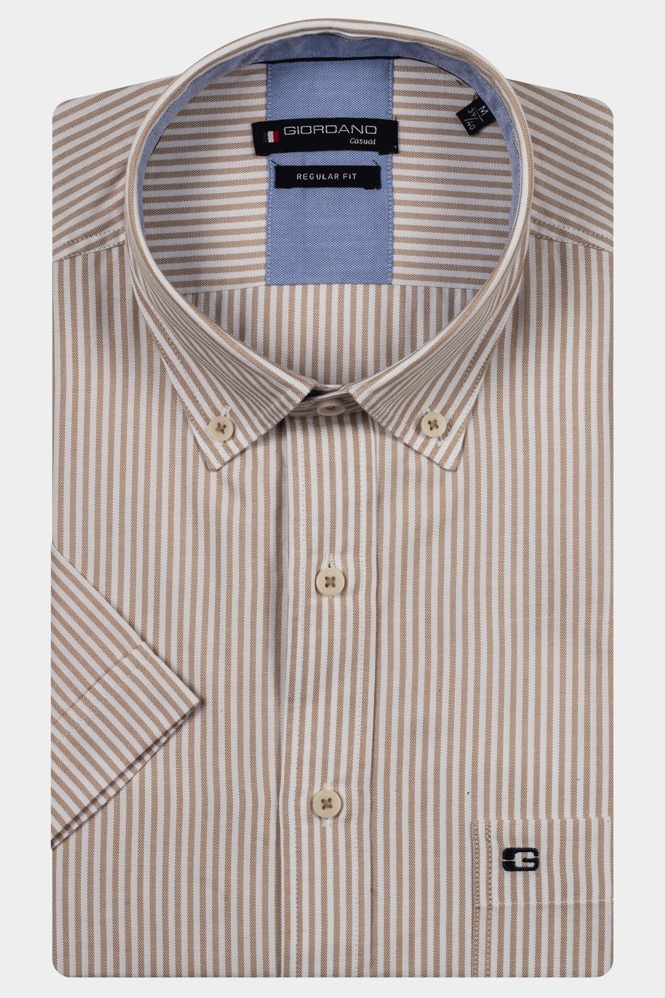 Giordano Casual hemd korte mouw Wit League short sleeve button do 516131/81