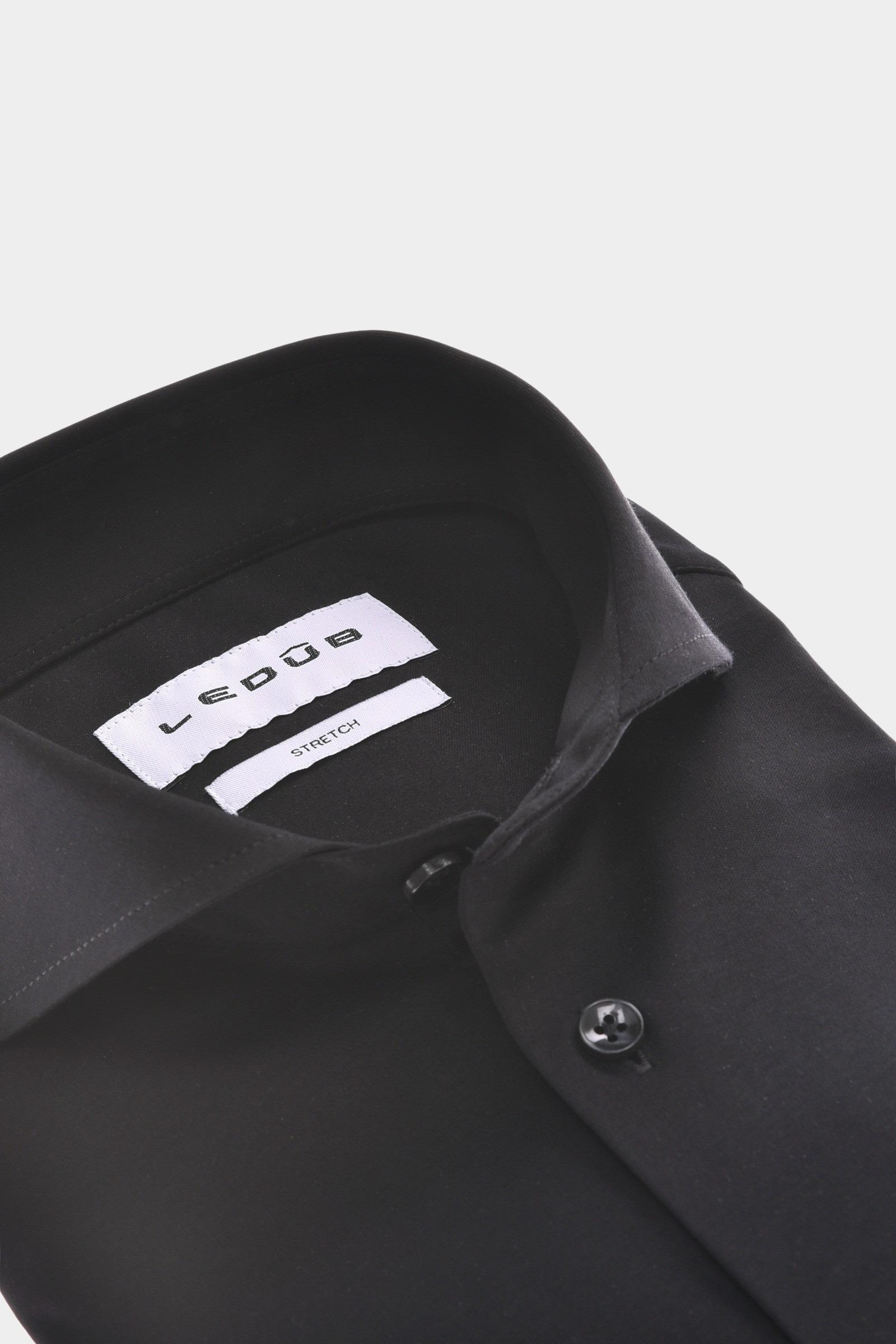 Ledub Overhemd extra lange mouw Zwart SF7 0143232/290-000-000