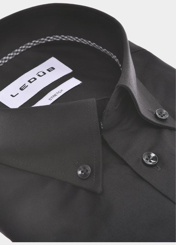 Ledub Business hemd lange mouw Zwart  0702111/290-290-000