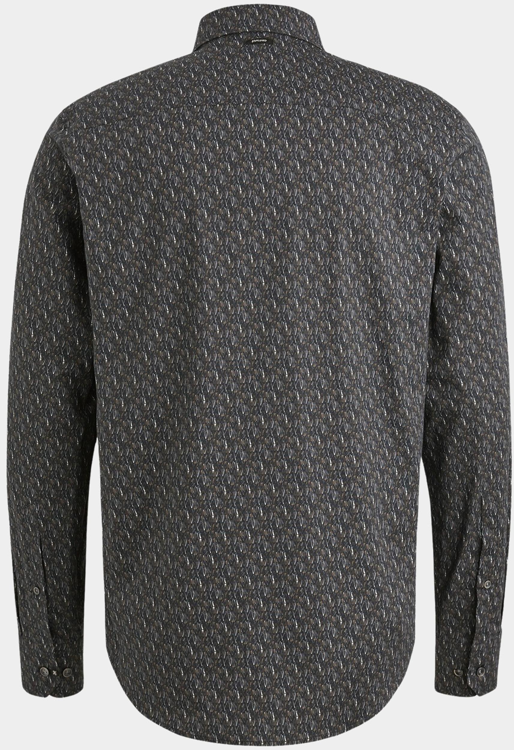 Vanguard Casual hemd lange mouw Blauw Long Sleeve Shirt Print on Po VSI2508202/5073
