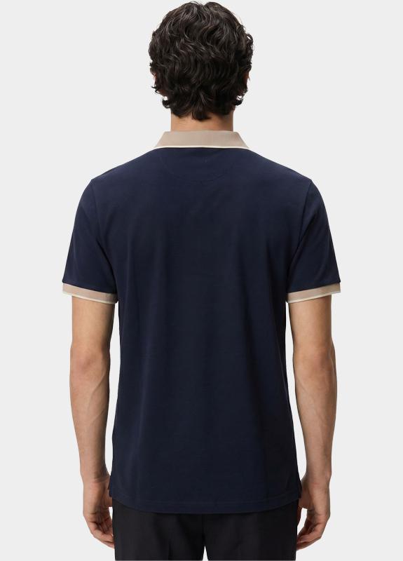 Scotland Blue Polo heren Blauw Tiger Polo Contrast Colar SPE26108TI30SB/4001