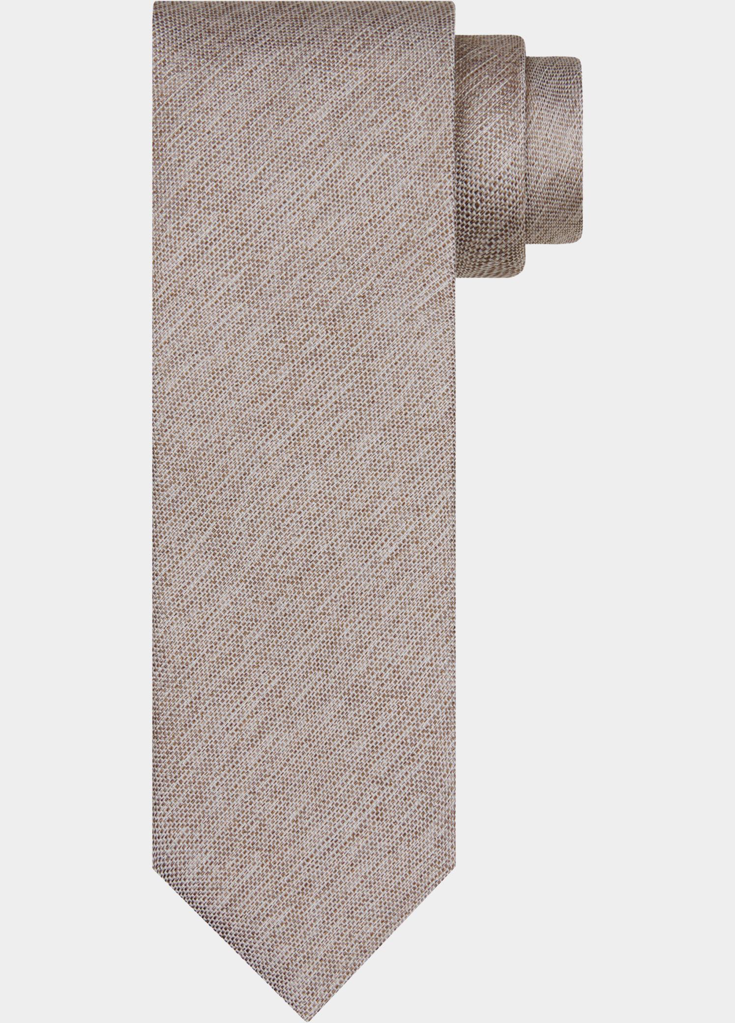 Profuomo Stropdas Bruin TIE SILK WOVEN BROWN PPWA30008/B