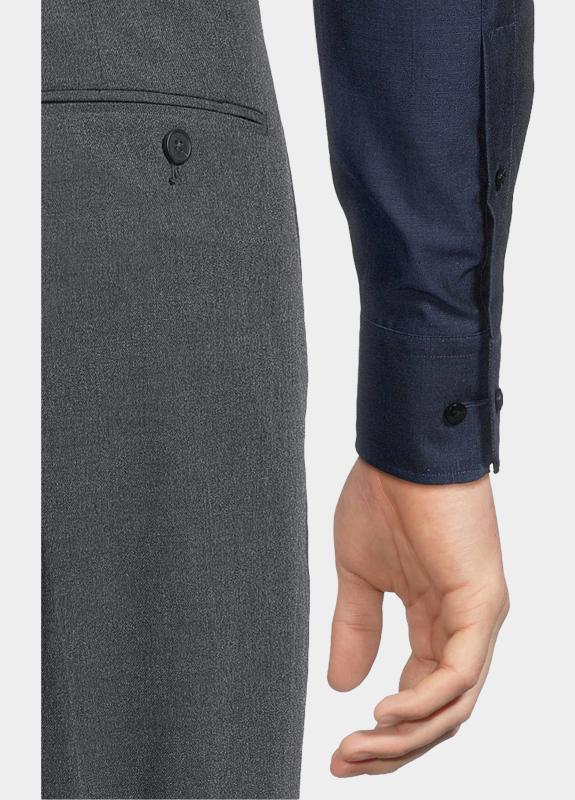 Michaelis Business hemd lange mouw Blauw  PMVH30001/B