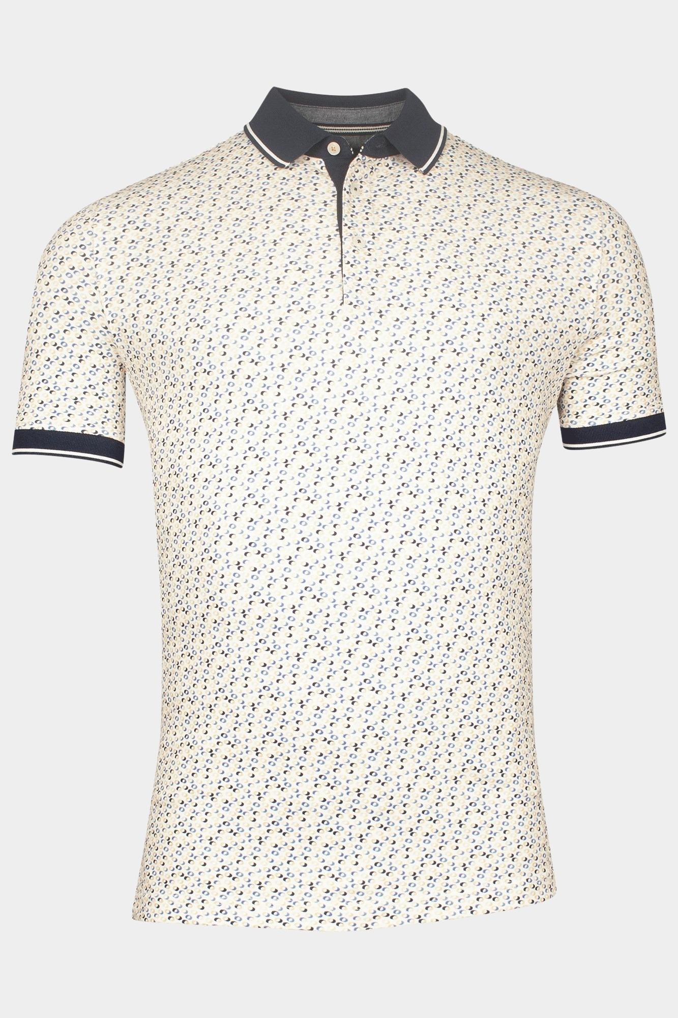 Baileys Polo korte mouw Roze Poloshirt Pique all over prin 515229/25