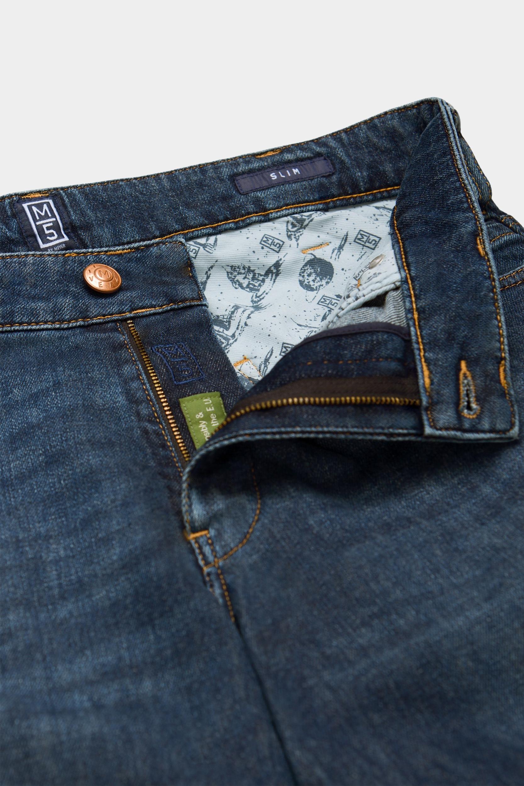 Meyer Flatfront Jeans Blauw SLIM Art.9-6267 3619626700/17