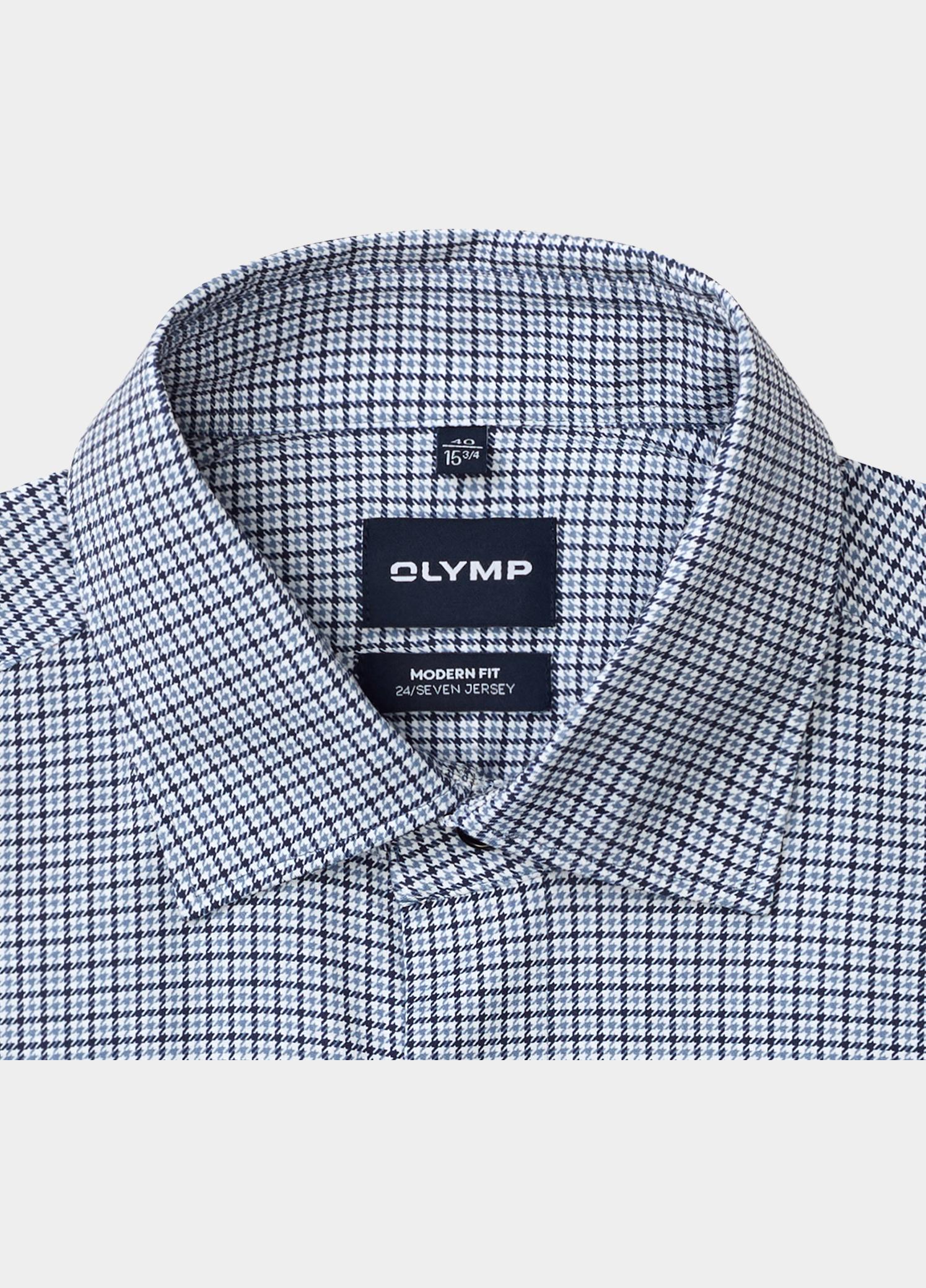 Olymp Zakelijk overhemd heren Blauw 24/7 Luxor mf D.2345 o.T. 121524/18