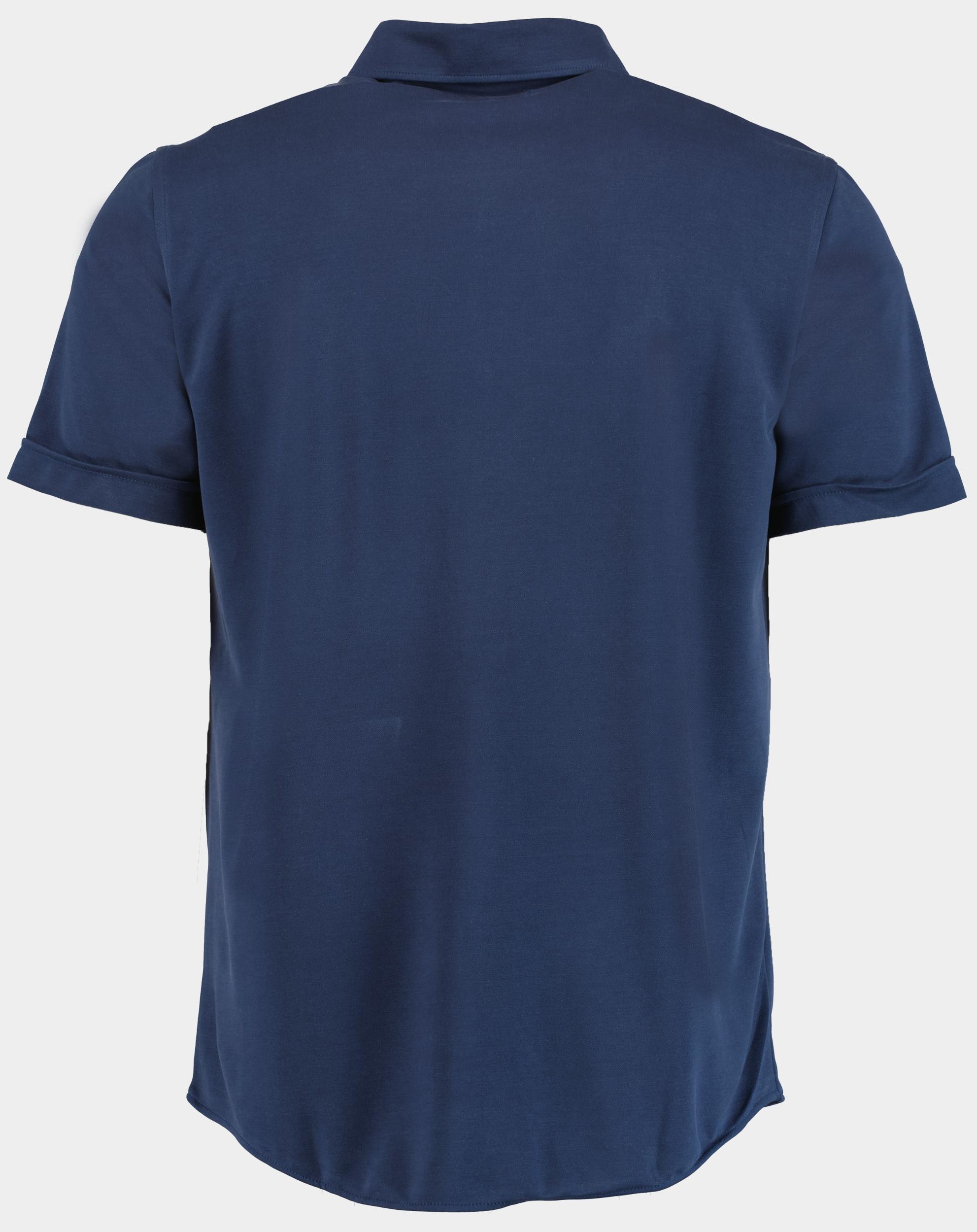 Bos Casual hemd korte mouw Blauw easy care kwaliteit 3507/navy