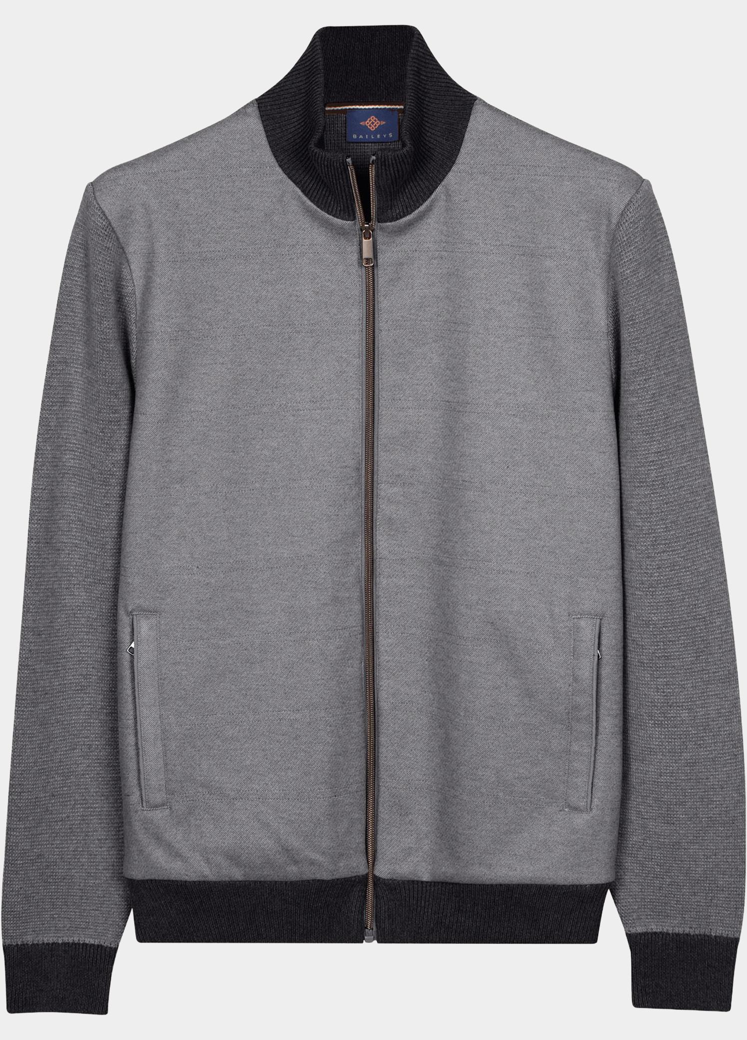Baileys Vest heren Grijs Cardigan Zip  Front 622068/925