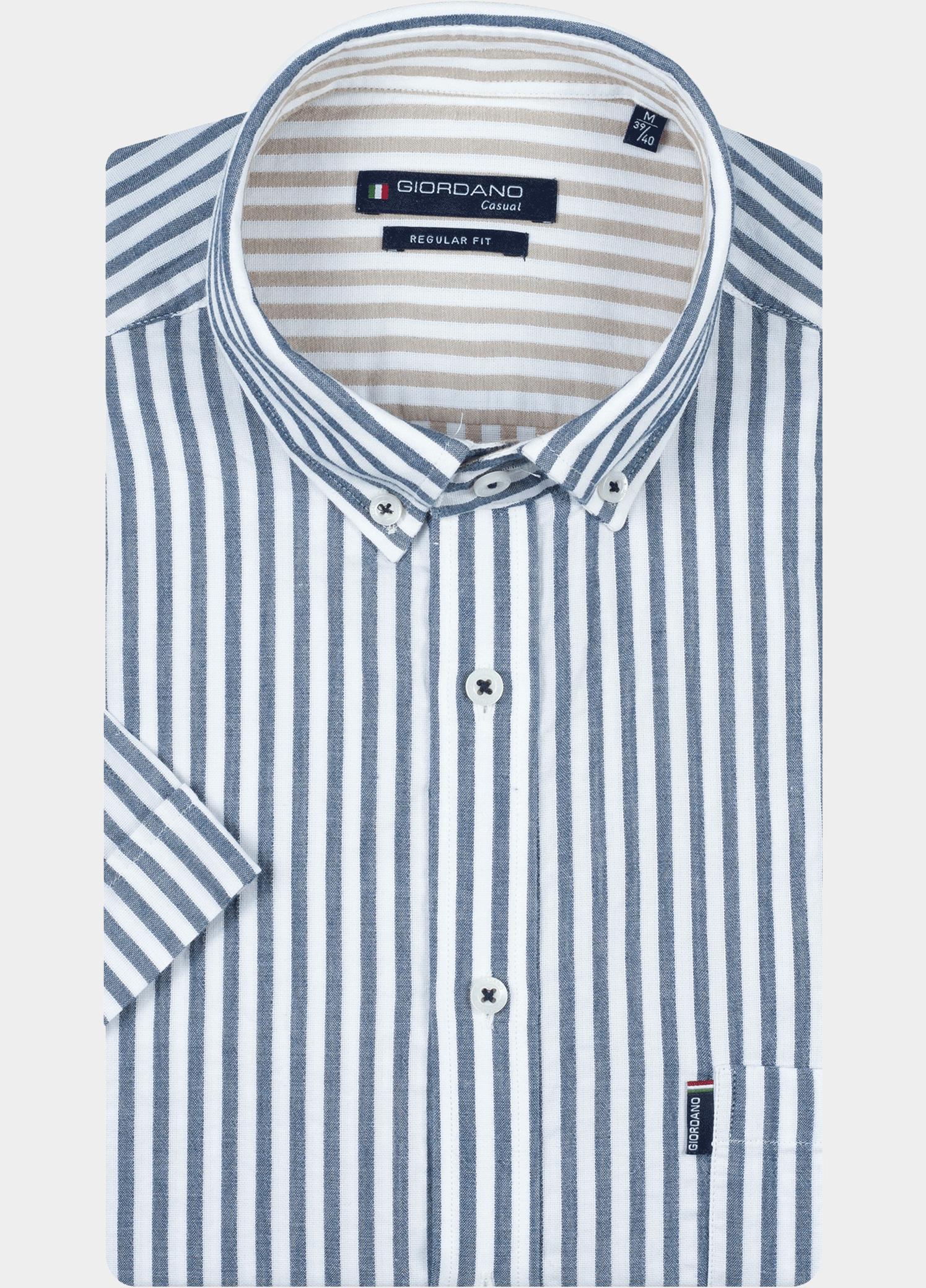 Giordano Overhemd heren Blauw Dino Long Sleeve Button Down 617130/60