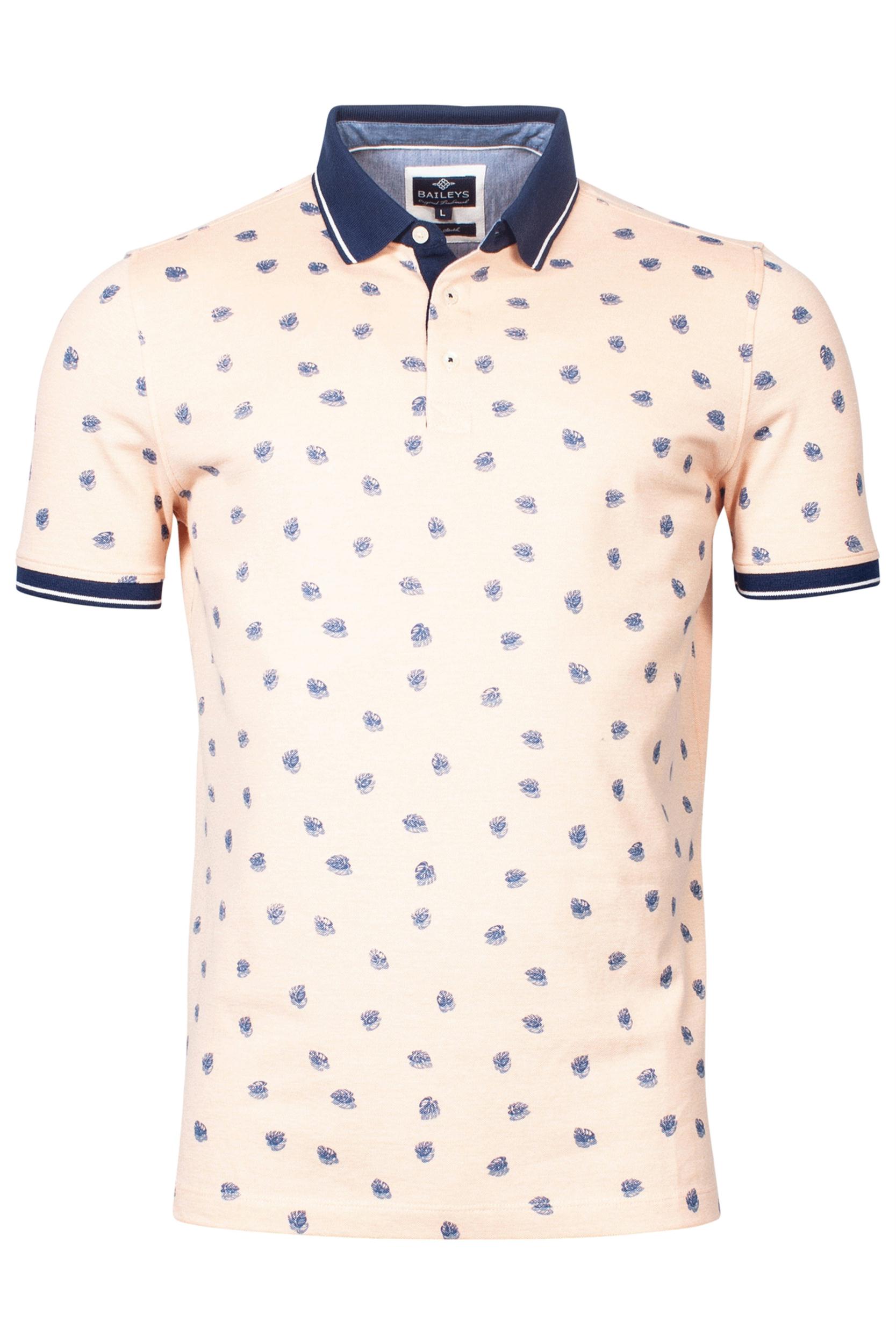 Baileys Polo korte mouw Roze Poloshirt zalmroze regular fit 115257/96