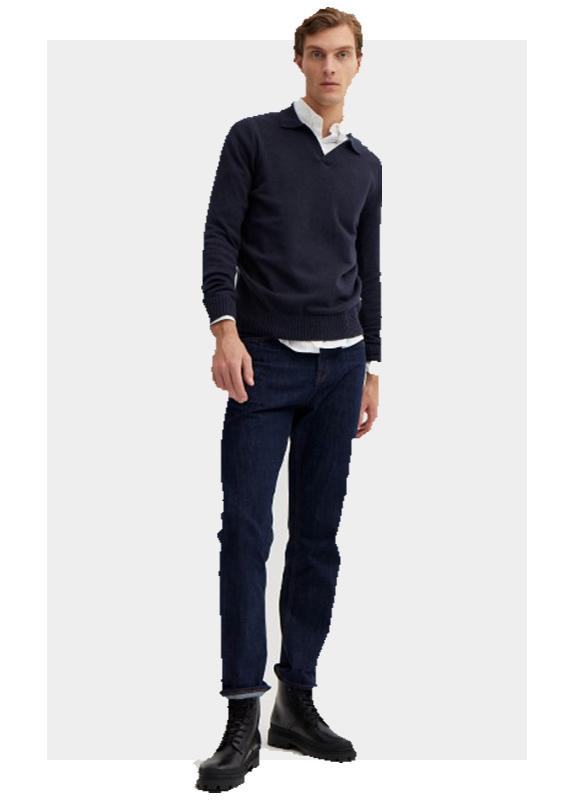 Basefield Pullover Blauw Polo Pullover 219018522/654