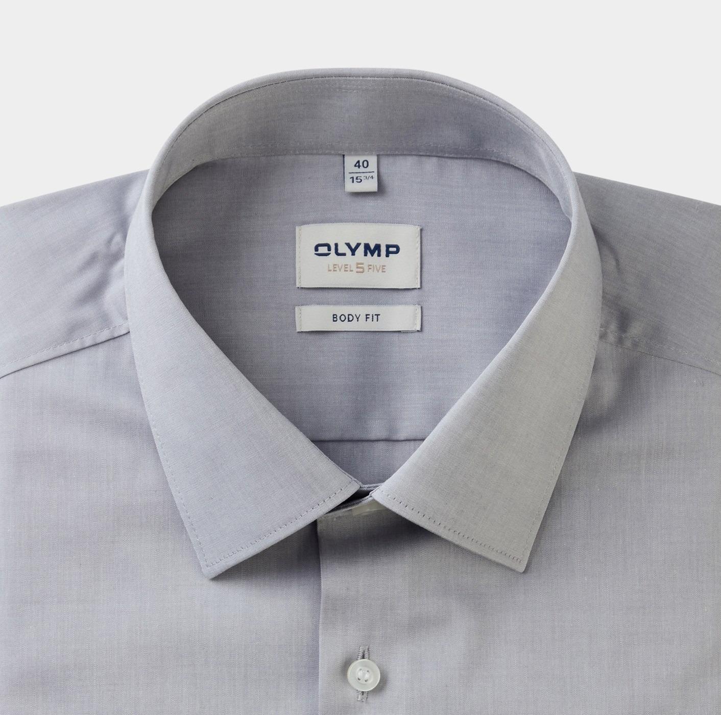 Olymp Business hemd lange mouw Grijs Level Five 208064/60