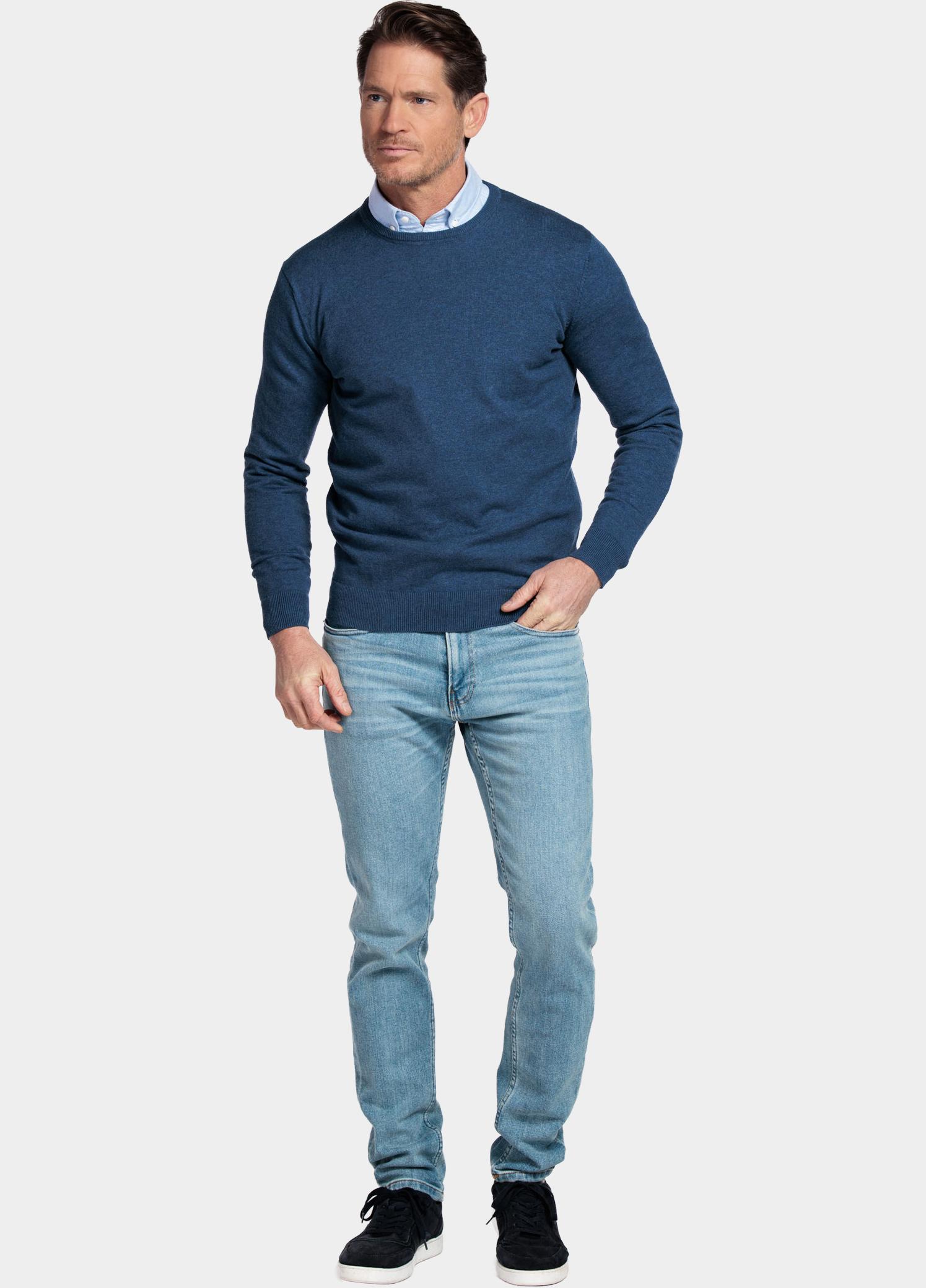 Baileys Pullover Blauw Crew Neck Pullover  with low NOS8200/675