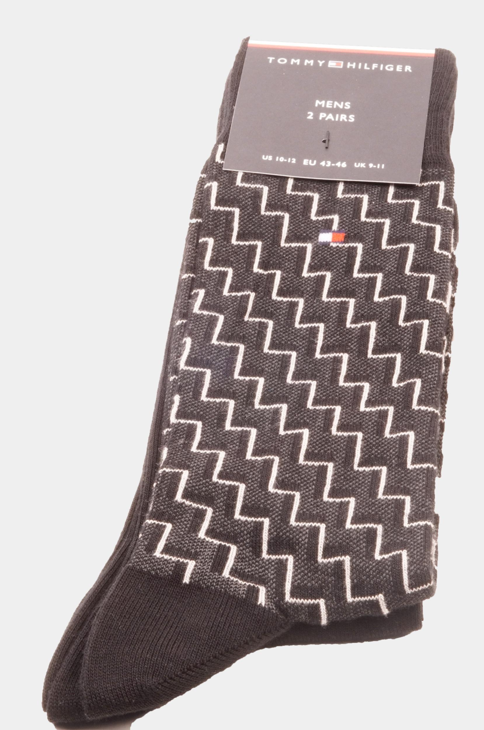 Tommy Hilfiger Sokken Zwart TH Men Sock 2P Graphic 701224904/004