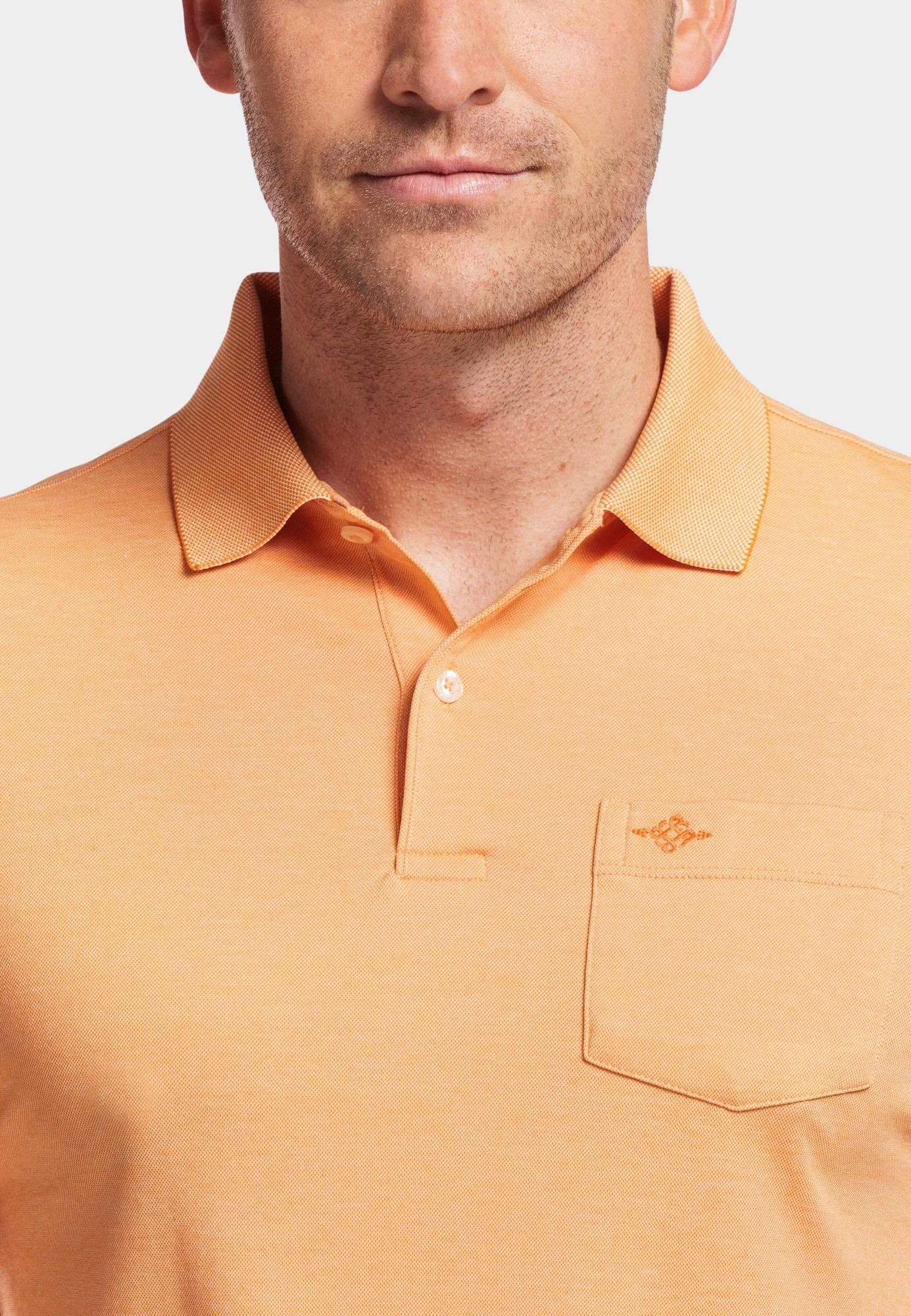 Baileys Polo korte mouw Oranje Poloshirt  2-tone Pique 415280/28