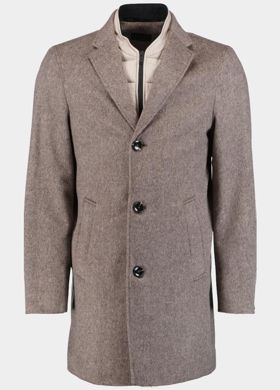 Mario Fiorenzo Wollen Jas Bruin Hans, 100% wol met nylon inlay 9082H/3 brown