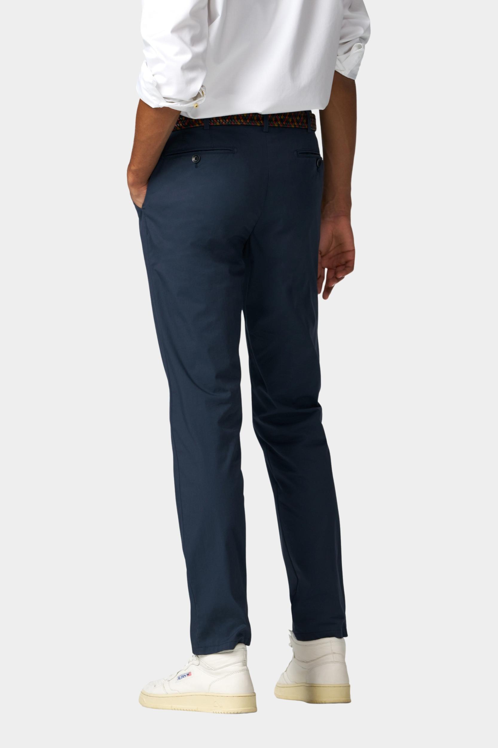Meyer Katoenen Broek Blauw BONN Art.1-8120 1021812000/18