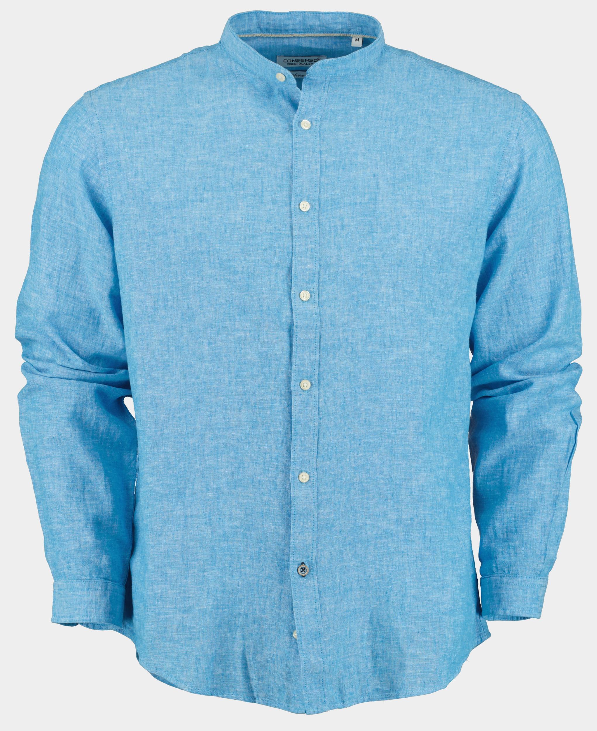 Consenso Casual hemd lange mouw Blauw Camicia Coreana 9403424/291