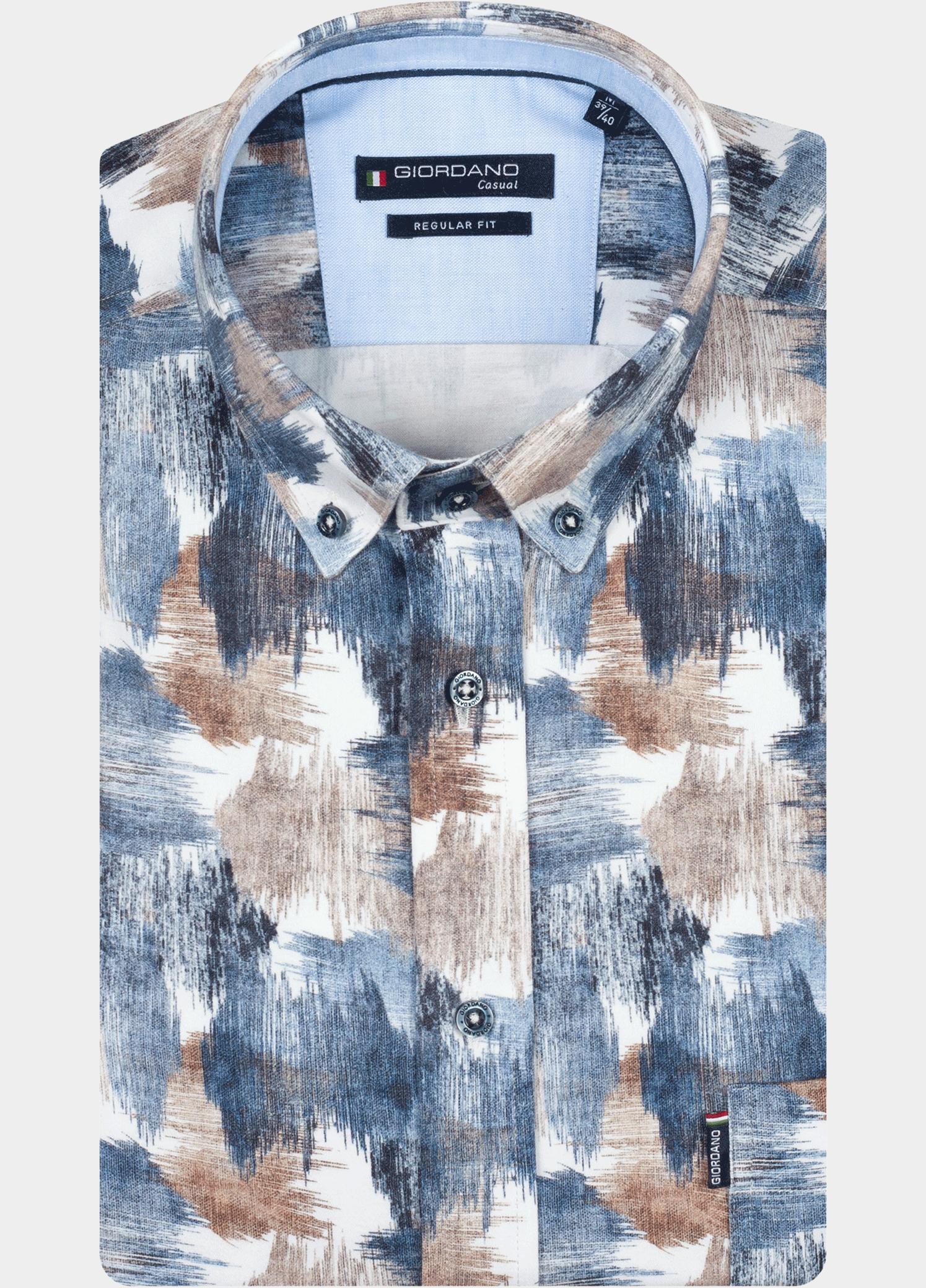 Giordano Overhemd heren Blauw Ivy Long Sleeve Button Down S 617055/60