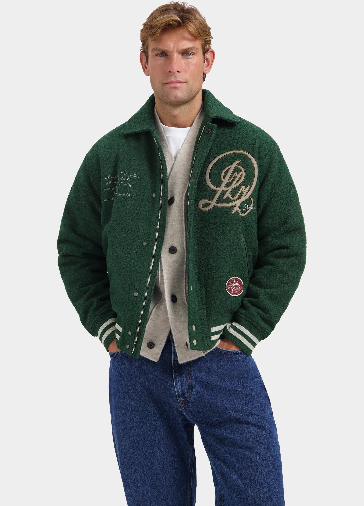 Dstrezzed Winterjas heren Groen Jack Varsity Bomber 101706/570