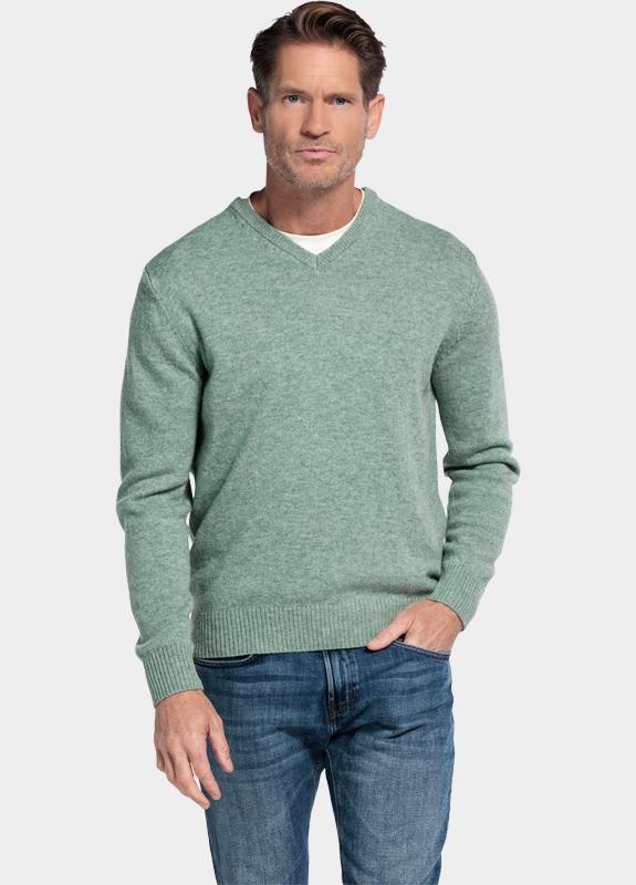 Baileys Pullover Groen V-Neck Pullover  10gg, single 520091/725