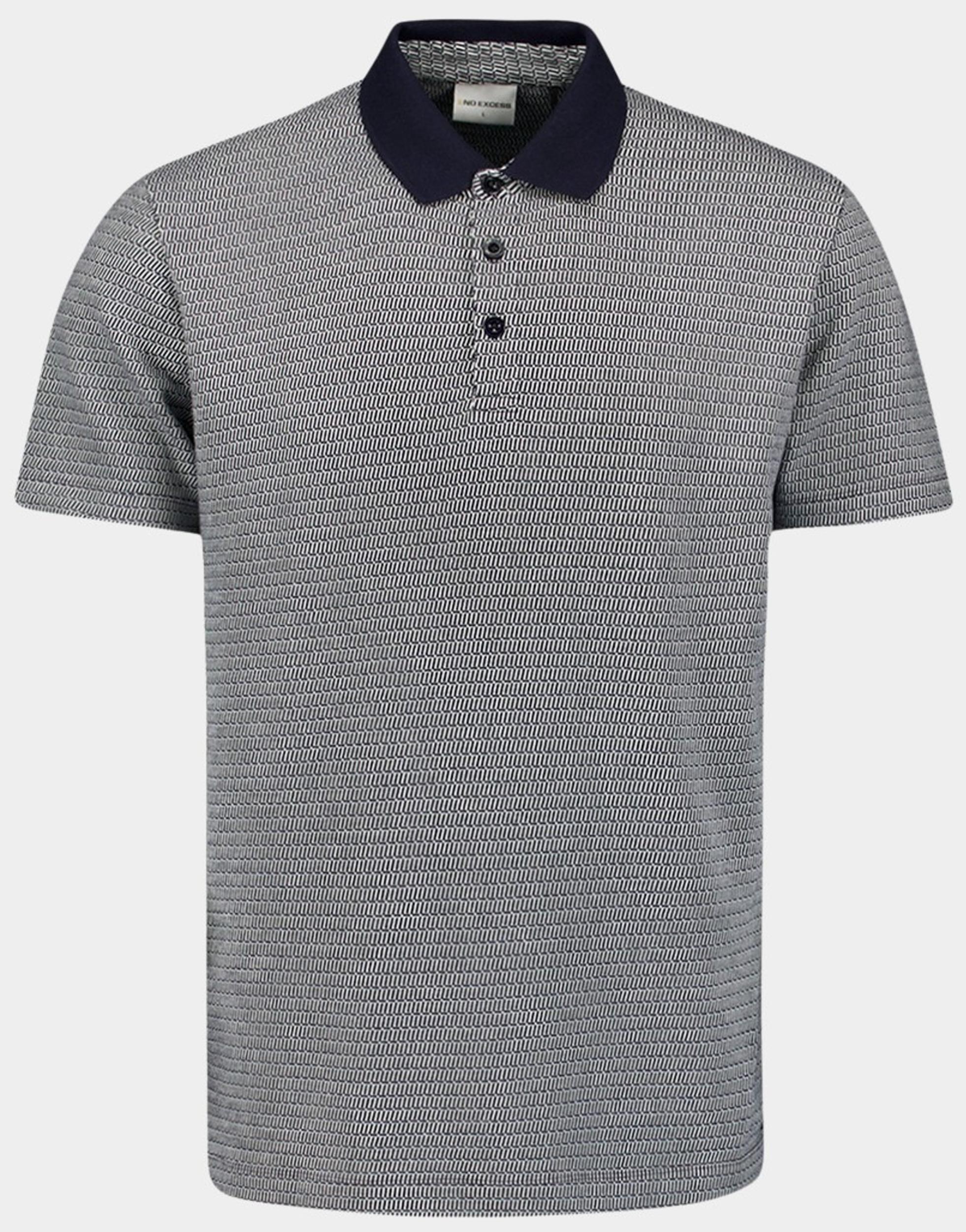 No Excess Polo korte mouw Blauw Polo 2 Coloured Jacquard 27380350/096