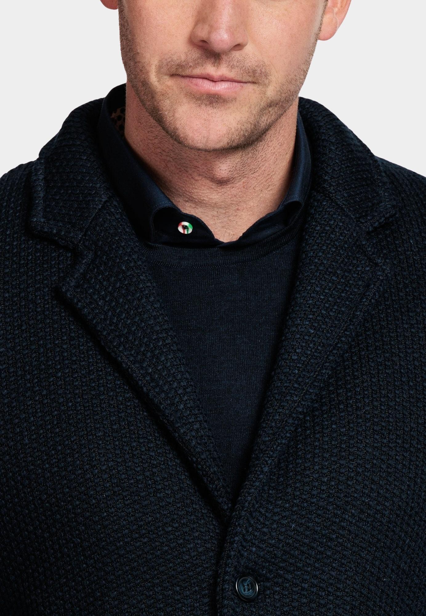 Giordano Blazer Blauw Blazer vest Como Chunky Knit 322623/60