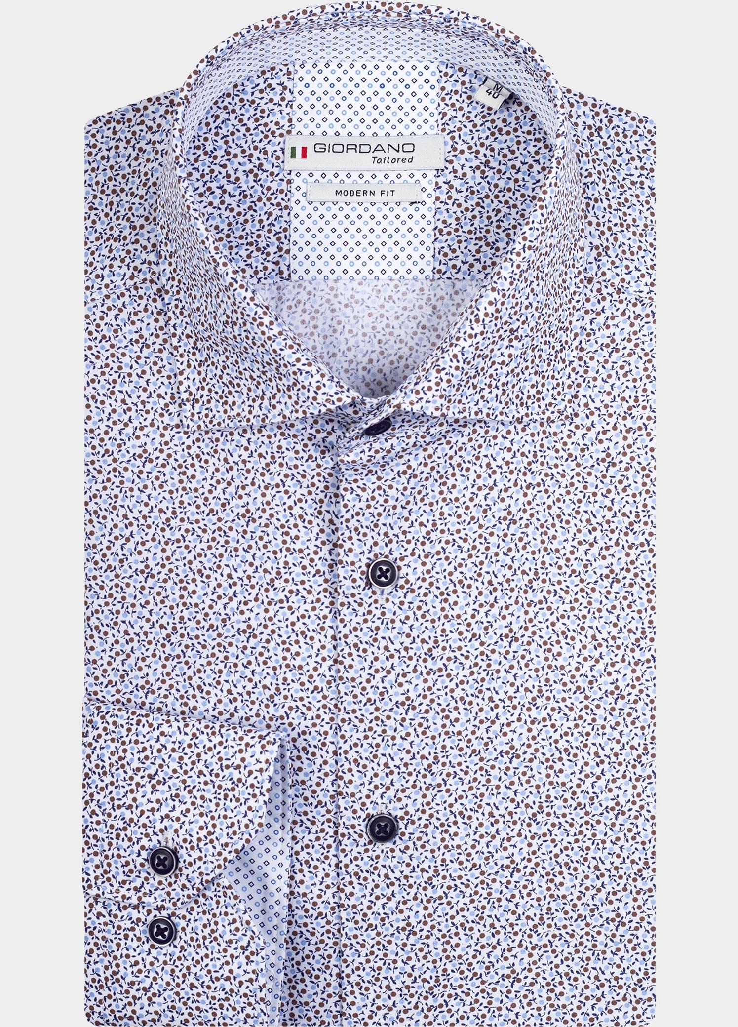 Giordano Overhemd heren Beige Maggiore, LS Semi Cutaway Min 417886/82