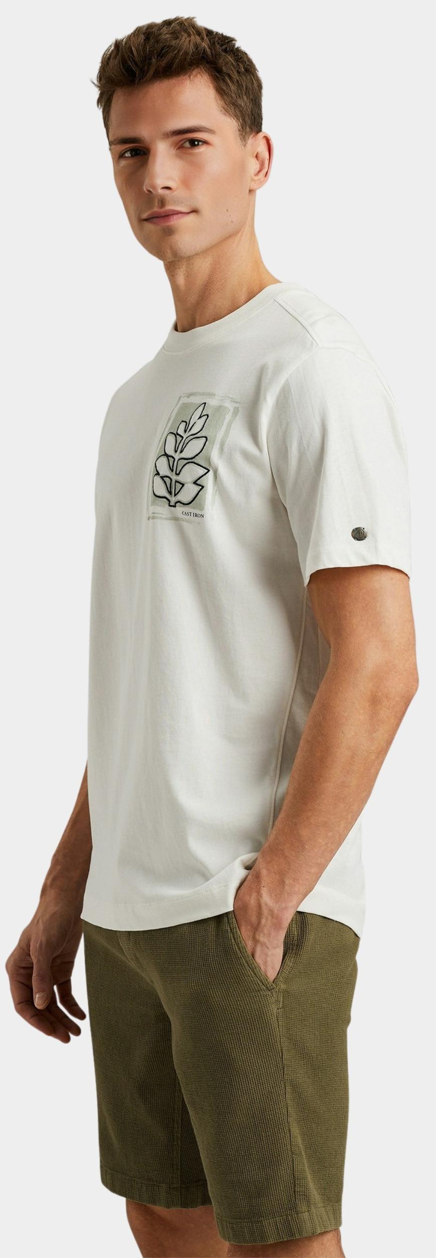 Cast Iron T-shirt korte mouw Wit Short sleeve r-neck regular f CTSS2505586/7002