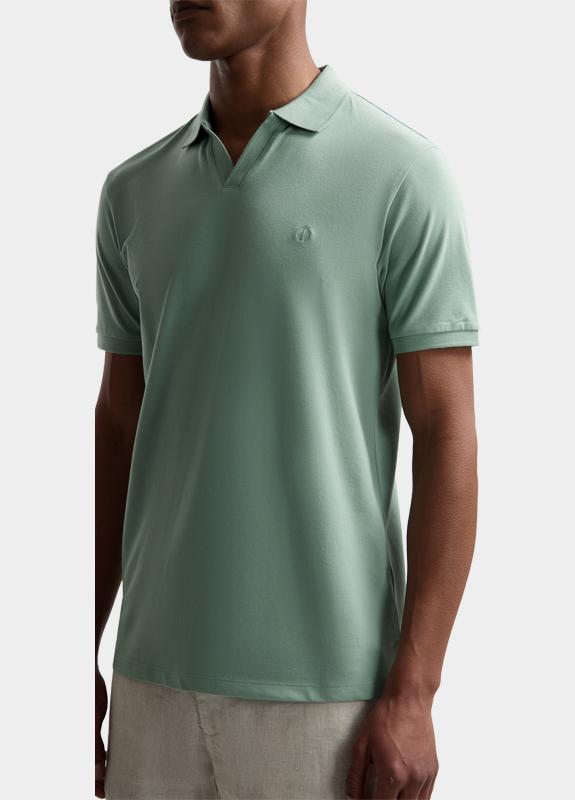 Dstrezzed Polo korte mouw Groen Bowie V-Neck Polo 240022/565