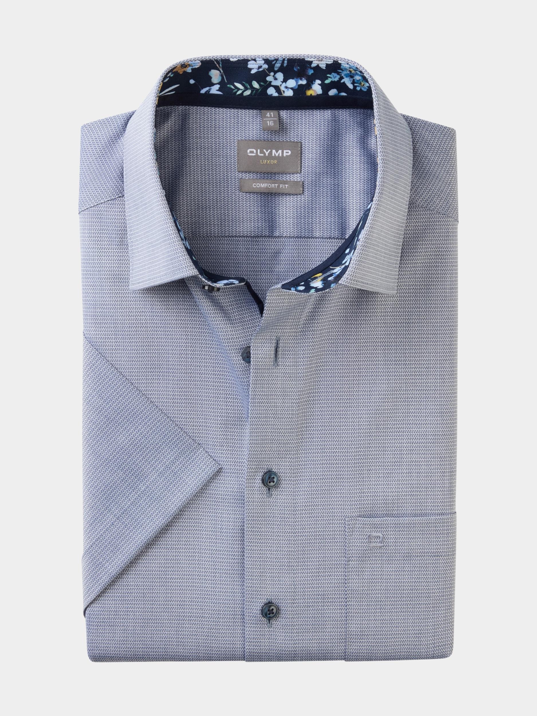 Olymp Business hemd korte mouw Blauw Luxor 100672/18