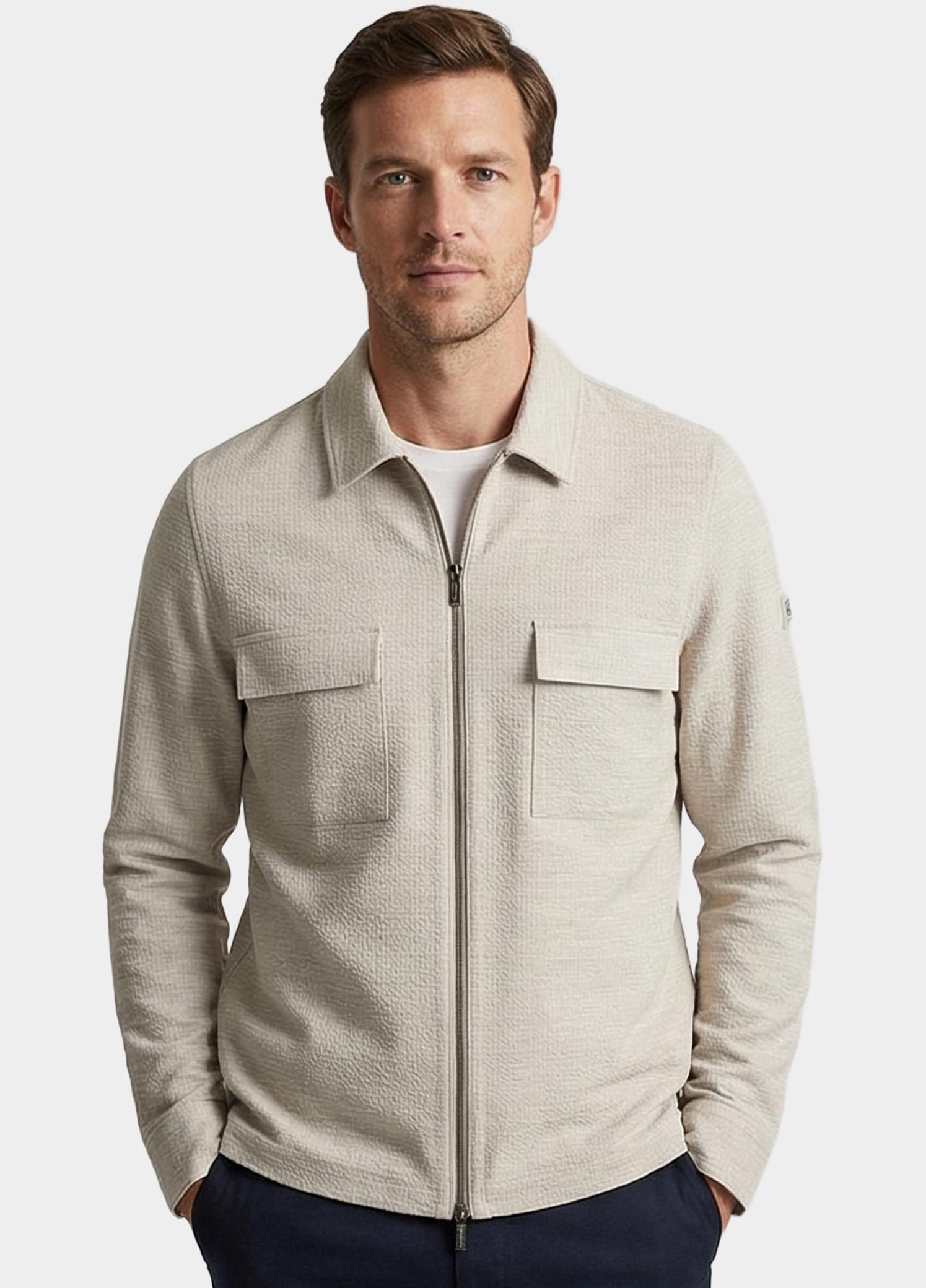 Giordano Overshirt Grijs Vercelli Full Zip Overshirt T 617505/91