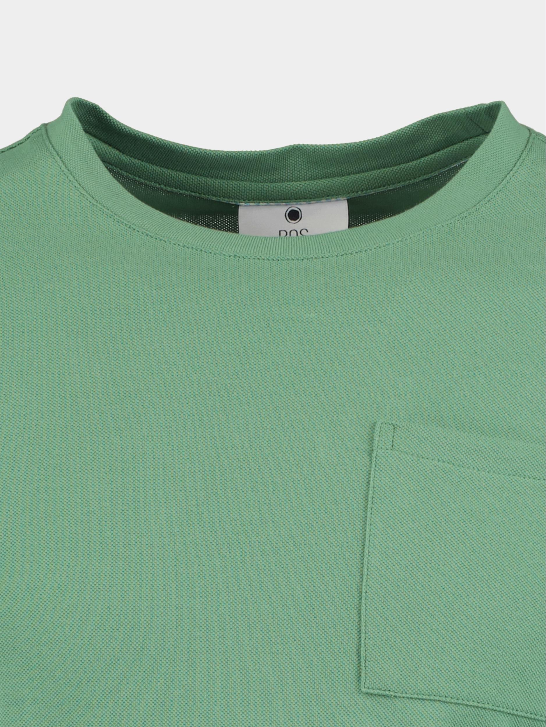 Bos Bright Blue T-shirt korte mouw Groen Cooper T-shirt Pique 23108CO54BO/903 modern green